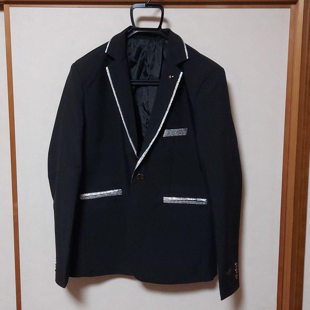 新品 未使用 メンズ スーツ ジャケット 黒 XXL