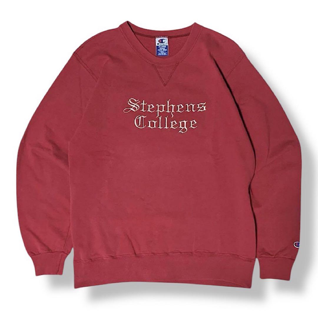 90s Champion カレッジロゴ 刺繍 スウェット XL トレーナー