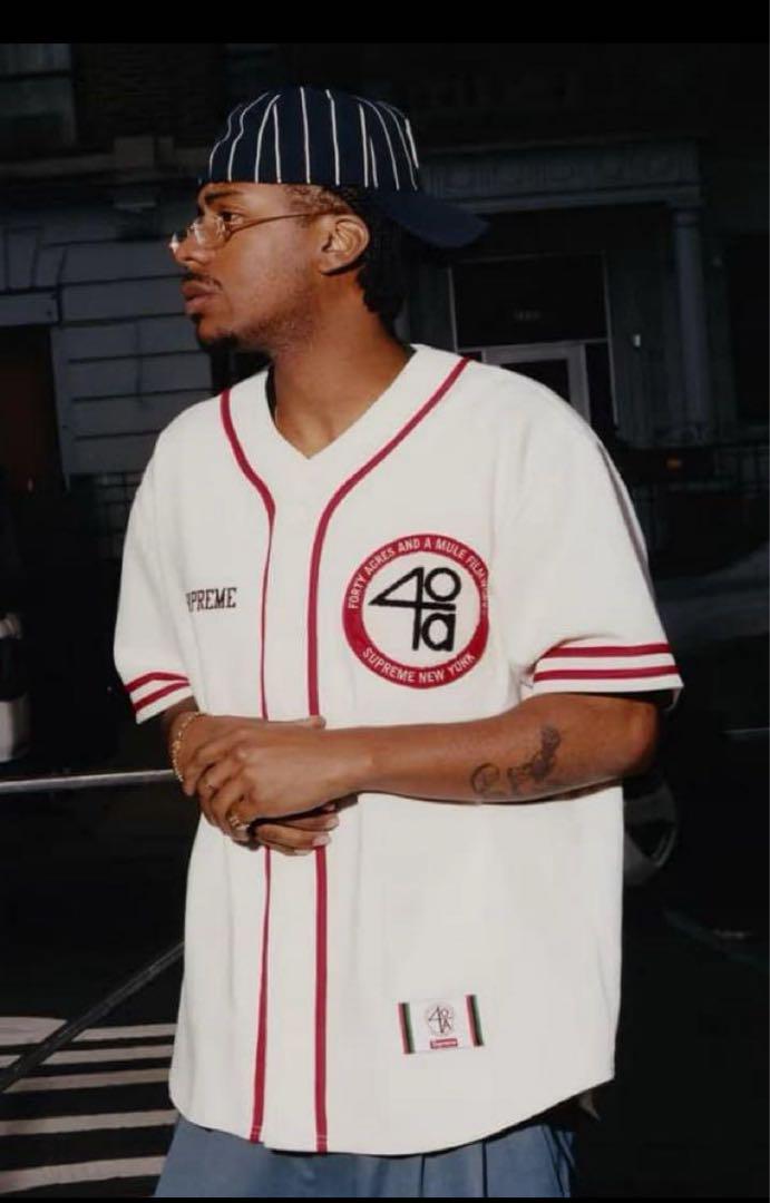 トップス Supreme 40 Acres Twill Baseball Jersey M