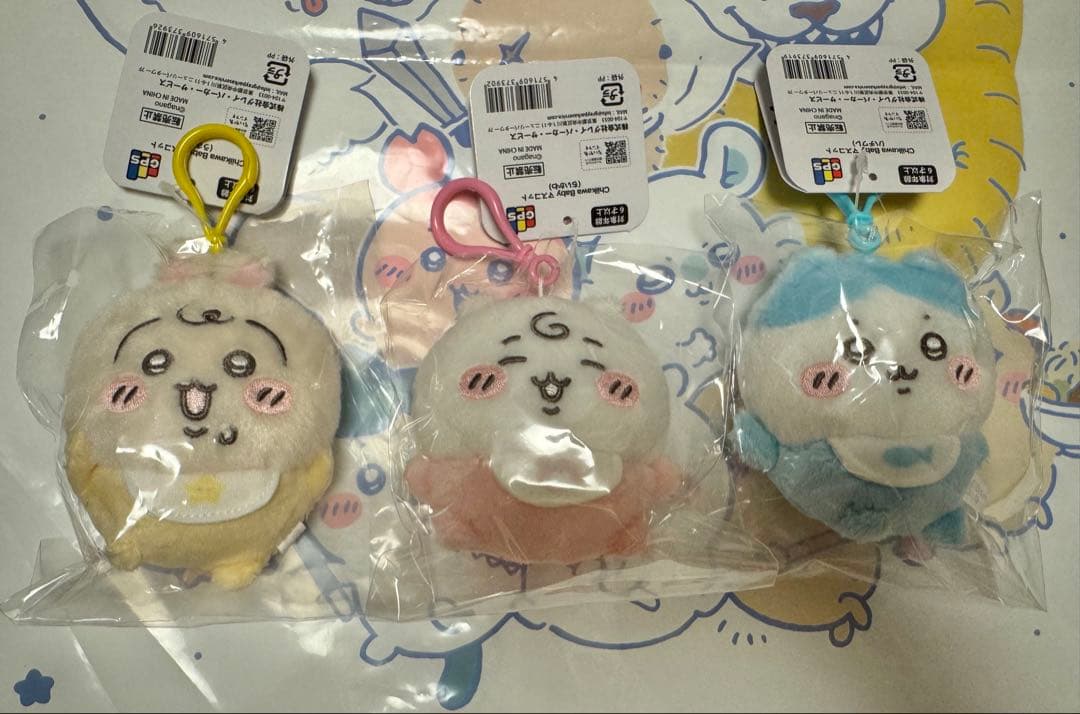 Chiikawa Baby マスコット　ちいかわ　ハチワレ　うさぎ　3点セット