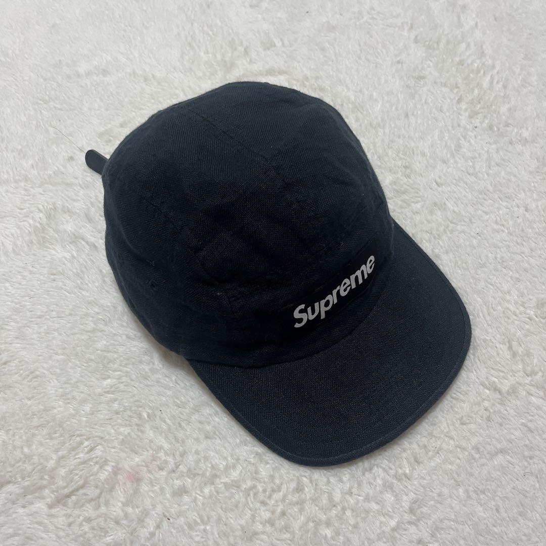 supreme ブラック　キャップ