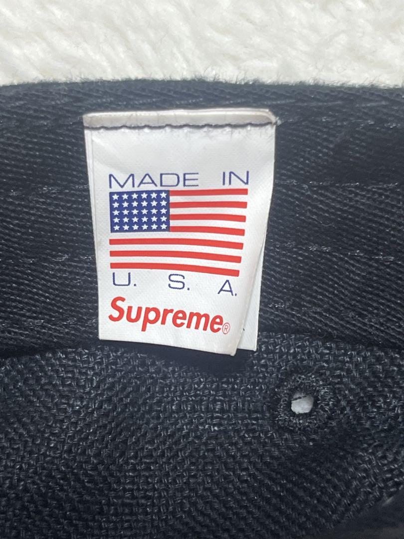 supreme ブラック　キャップ