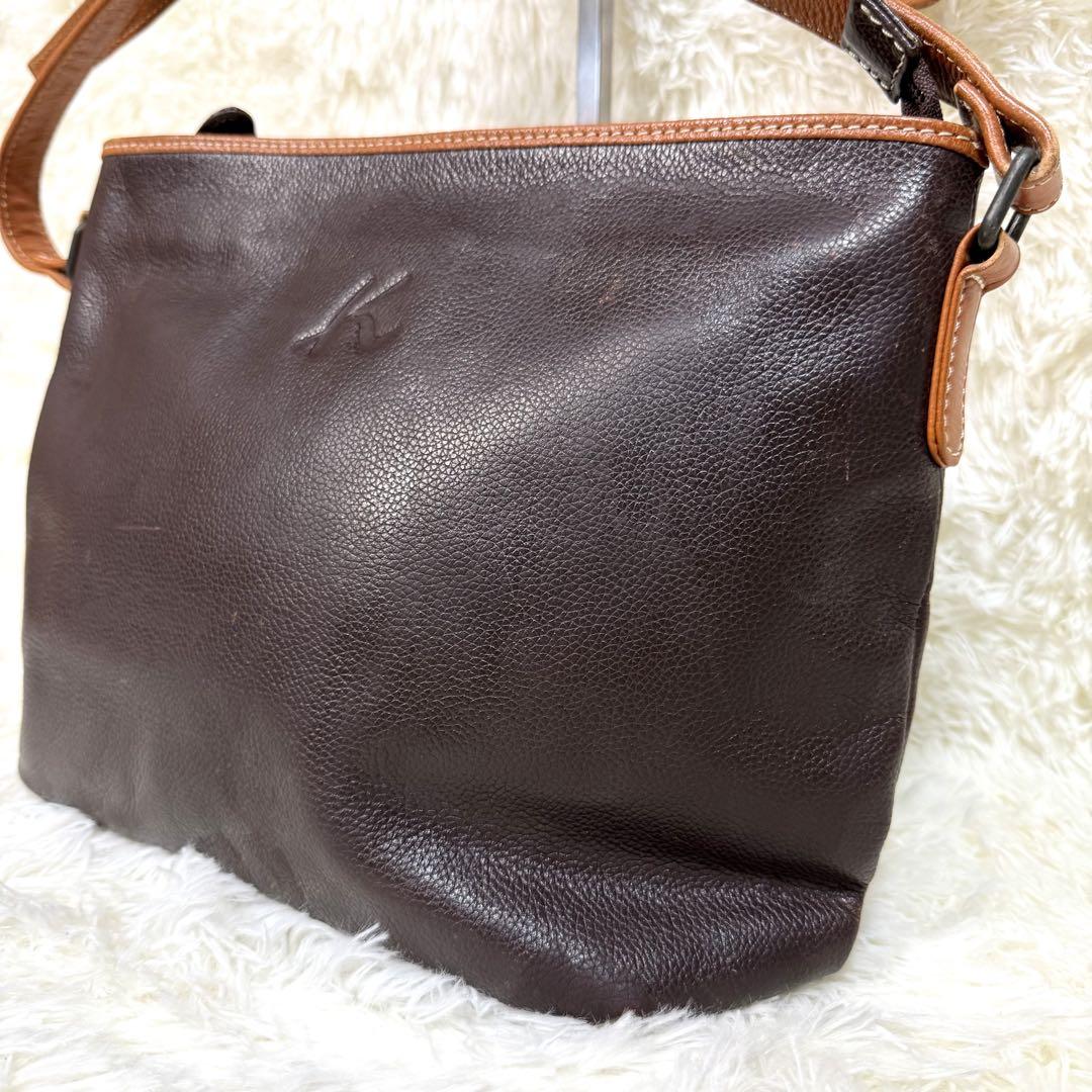 ✨美品✨キタムラ　ハンドバッグ　オールレザー　ブラック　シボ革　ロゴ型押し 美品 Kitamura キタムラ ハンドバッグ ブラック レザー シボ革