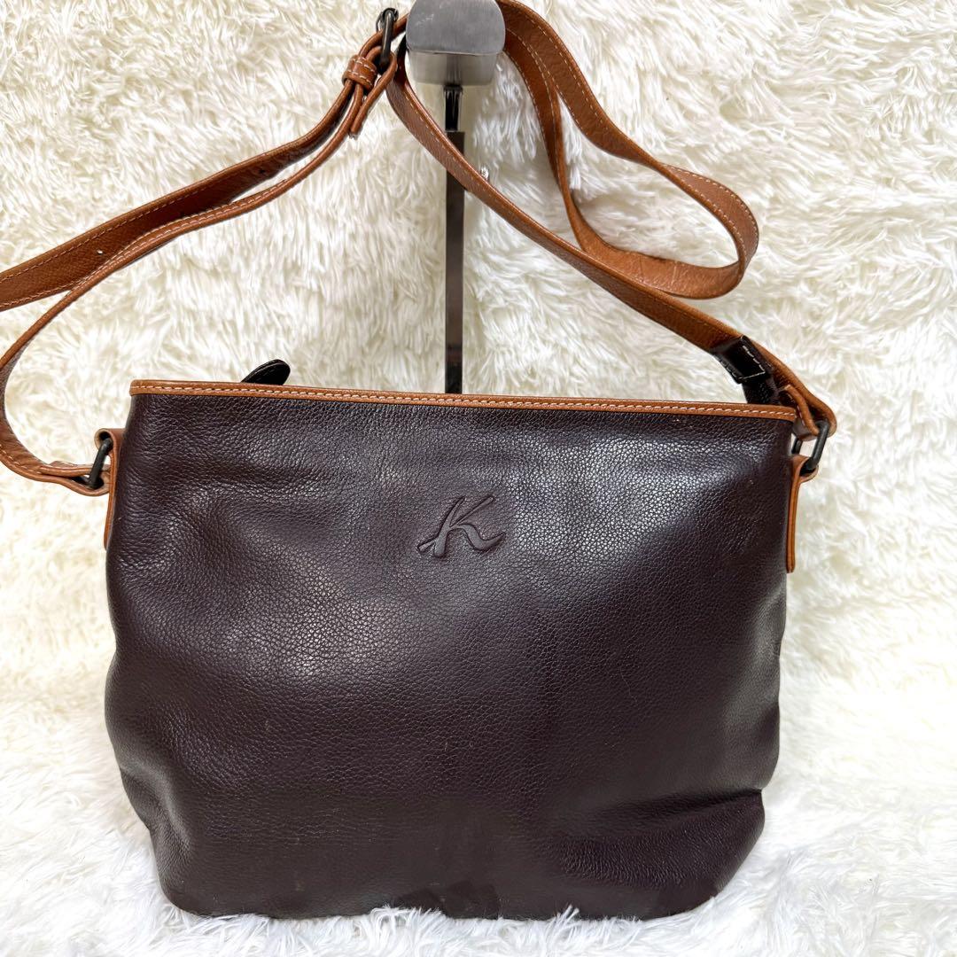 ✨美品✨キタムラ　ハンドバッグ　オールレザー　ブラック　シボ革　ロゴ型押し 美品 Kitamura キタムラ ハンドバッグ ブラック レザー シボ革