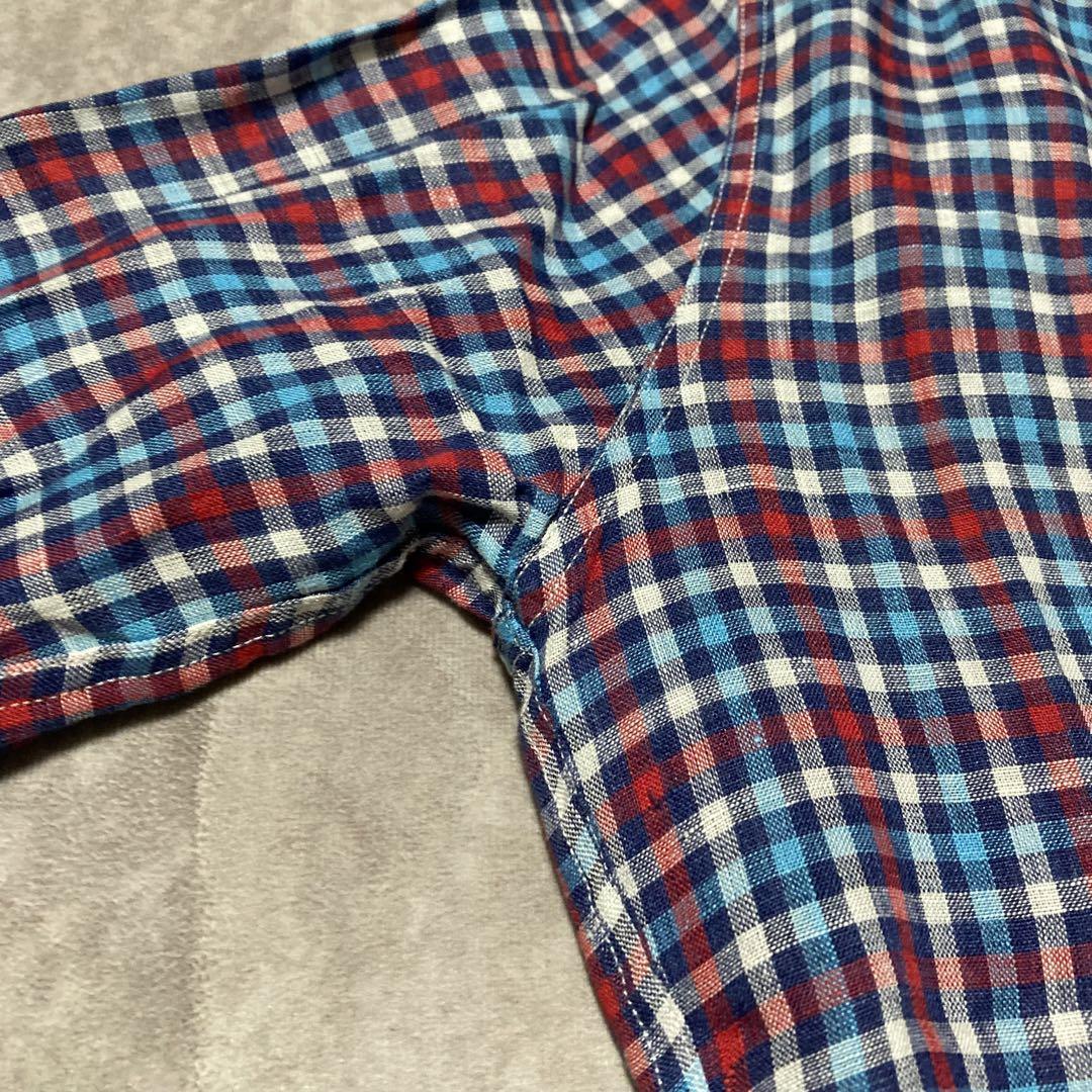 フランクアンドアイリーン (XXS) チェック柄シャツ　USA製　リネン100% フランクアンドアイリーン (XXS) チェック柄シャツ USA製 リネン