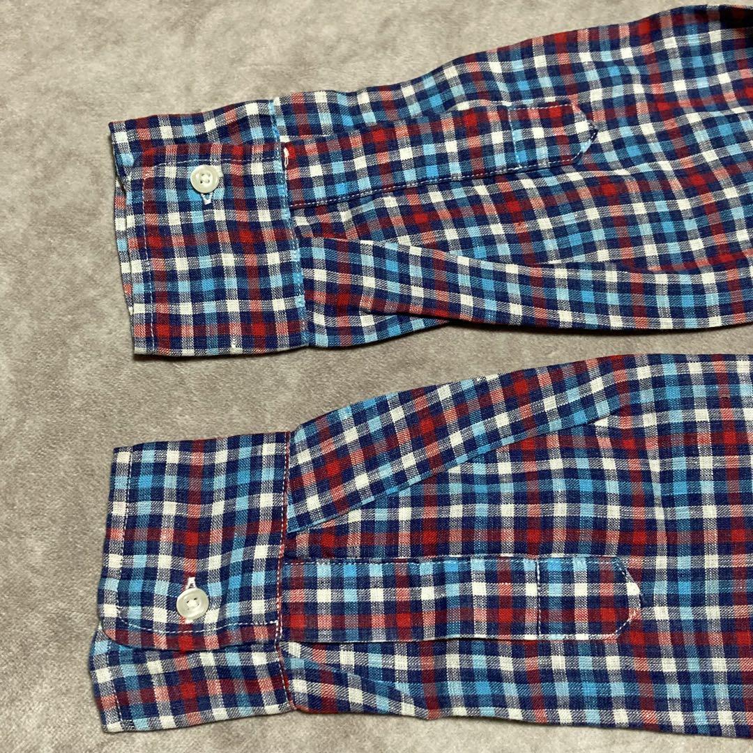 フランクアンドアイリーン (XXS) チェック柄シャツ　USA製　リネン100% フランクアンドアイリーン (XXS) チェック柄シャツ USA製 リネン
