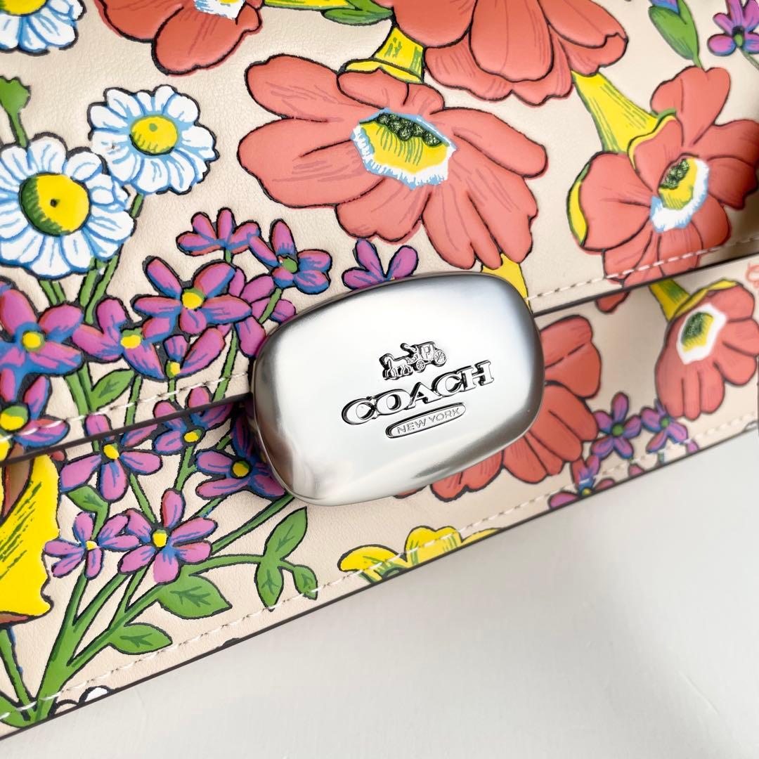 コーチ COACH ショルダーバッグ 花柄 レザー エライザ 新品保管