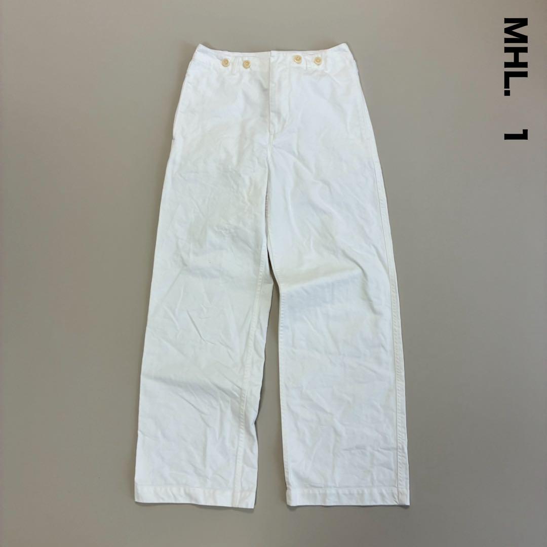 MHL. コットン ペインターパンツ オフホワイト マーガレットハウエル LIGHTWEIGHT COTTON NYLON TWILL TROUSERS | MARGARET HOWELL