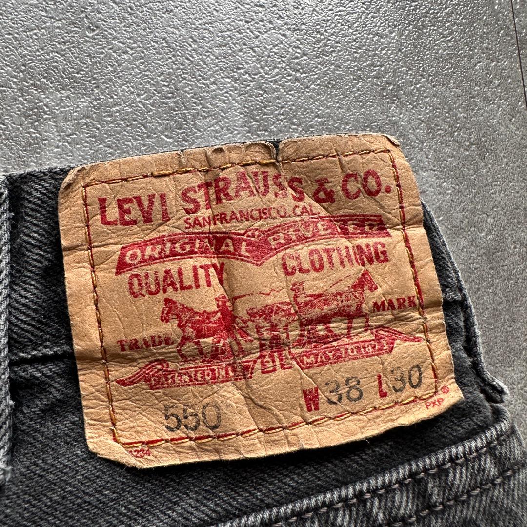 00s levi's ブラックデニム リーバイス 550 569型 w38 - メルカリ