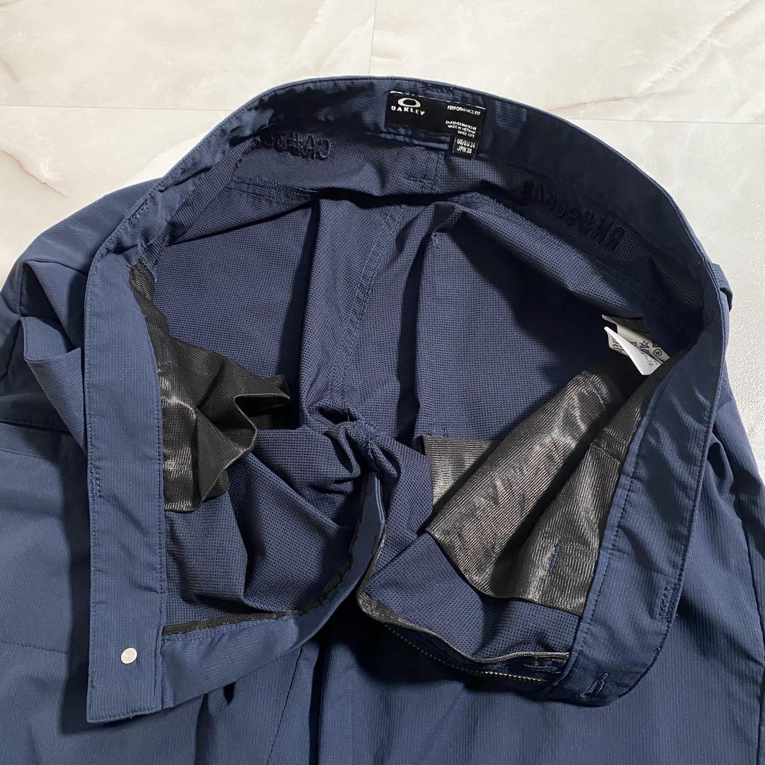 S17153 美品 オークリーゴルフ クロップドパンツ メンズ ネイビー W36 S17153 美品 オークリーゴルフ クロップドパンツ メンズ