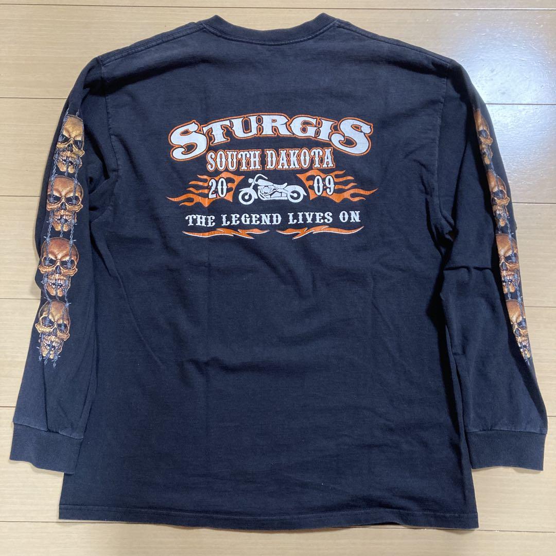STURGIS スタージス スカル長袖Tシャツ L相当 ハーレー