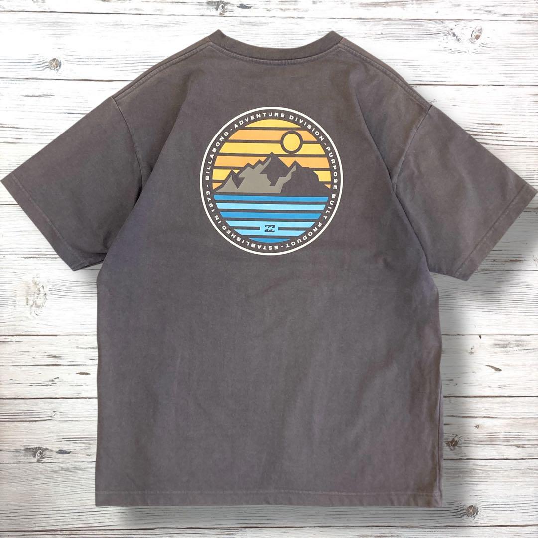 BILLABONG ビラボン Tシャツ デカロゴ チャコール L 0958