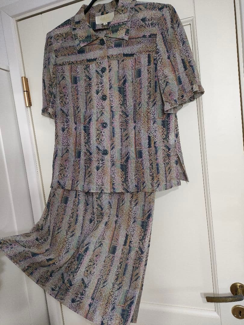 美品✦繪麻宮由　エマイコ ミヤモト　レトロクラシック　セットアップ　M