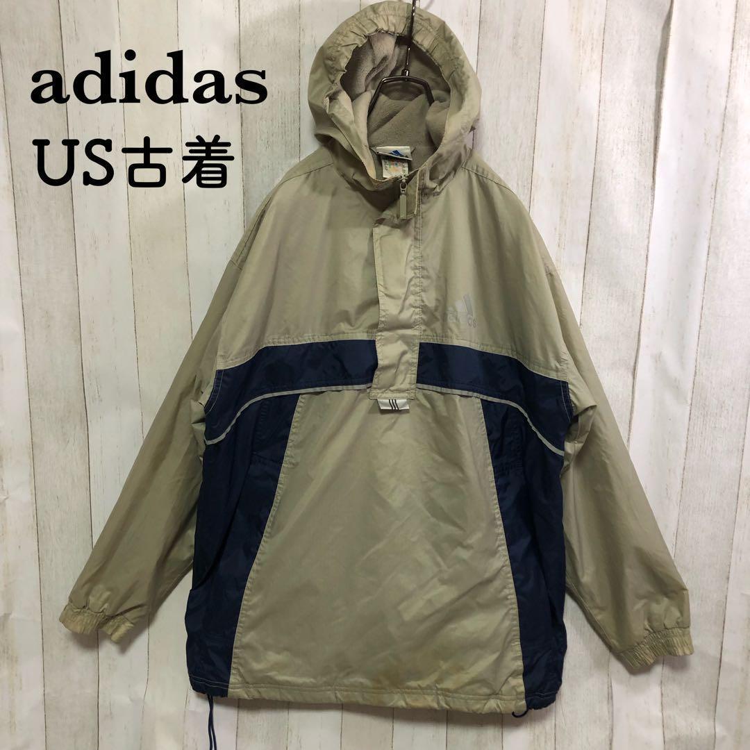 満点の US古着ナイロンパーカージャケットアディダスadidasプルオーバー ジャケット・アウター