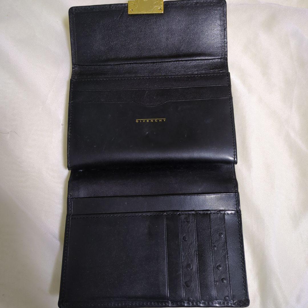 GIVENCHY ブラックレザー 二つ折り財布 小物