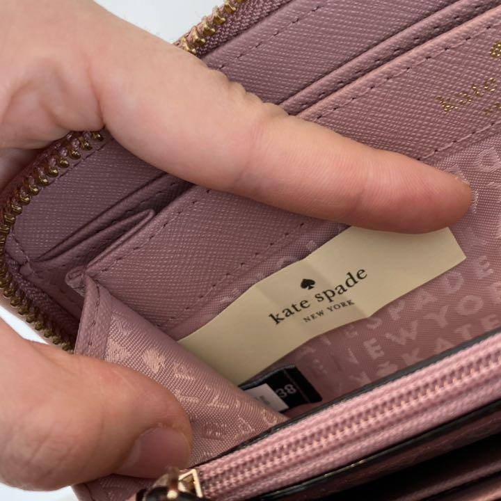 プレゼント㊏ 美品 kate spade 長財布 BYAsl-m99120422194 正規品 ケイトスペ