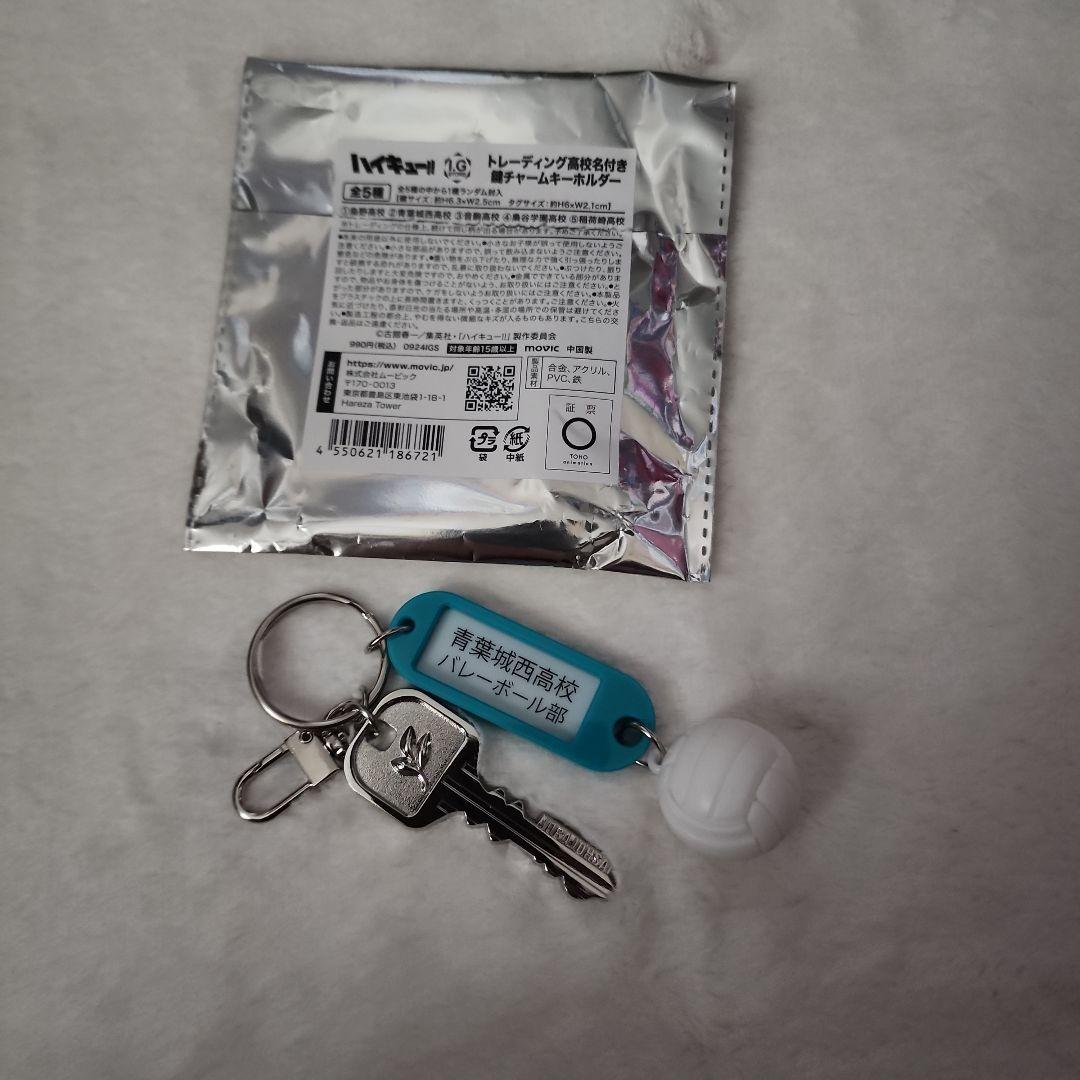 ハイキュー 高校名付き 鍵チャーム キーホルダー 青葉城西 青城
