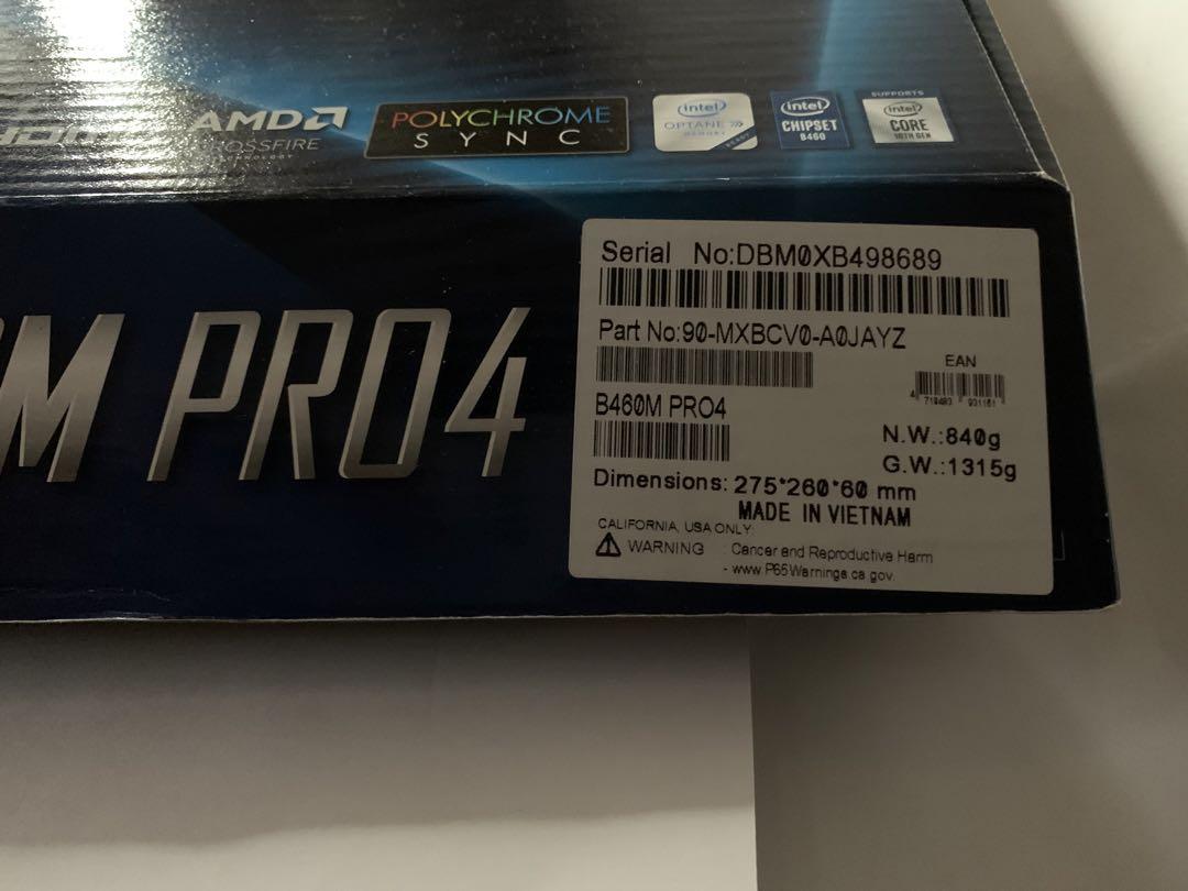 【未使用】ASRock B460M Pro4