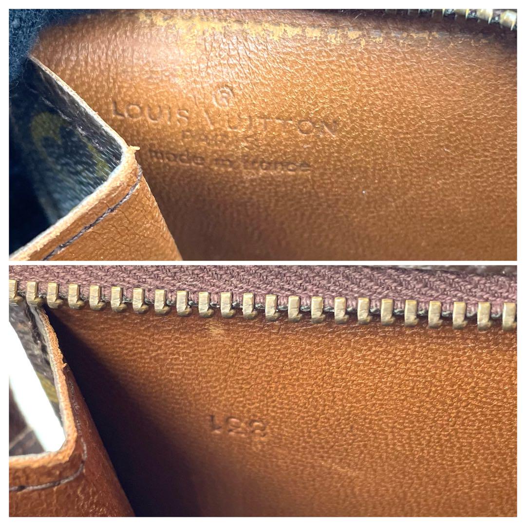【極美品】ルイヴィトン　ポッシュトワレ　ポーチ　モノグラム　LV レザー　茶