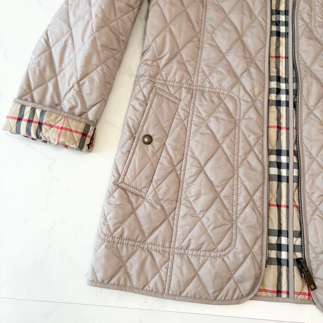 BURBERRY LONDON バーバリー ノバチェック ロングコート ファー BURBERRY LONDON バーバリー ノバチェック ロングコート ファー