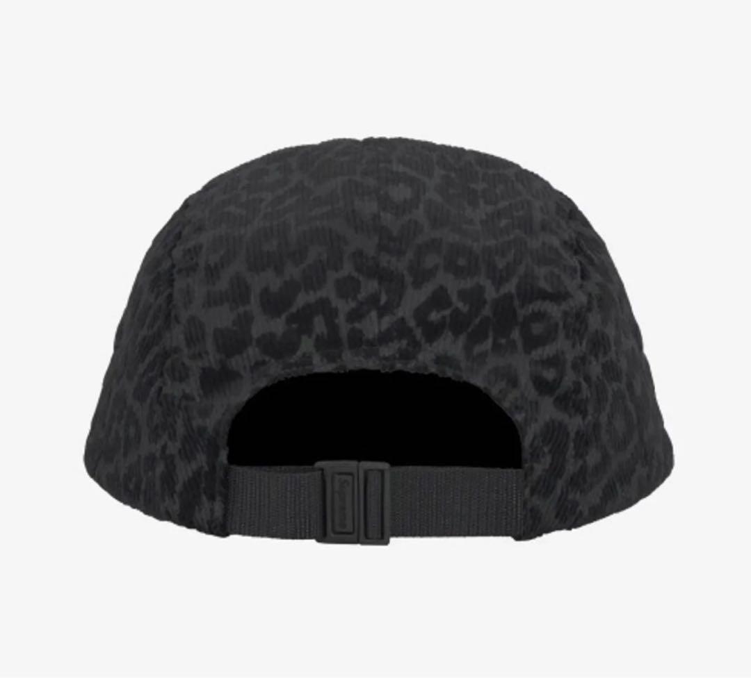 supreme Leopard Corduroy Camp Cap BLACK