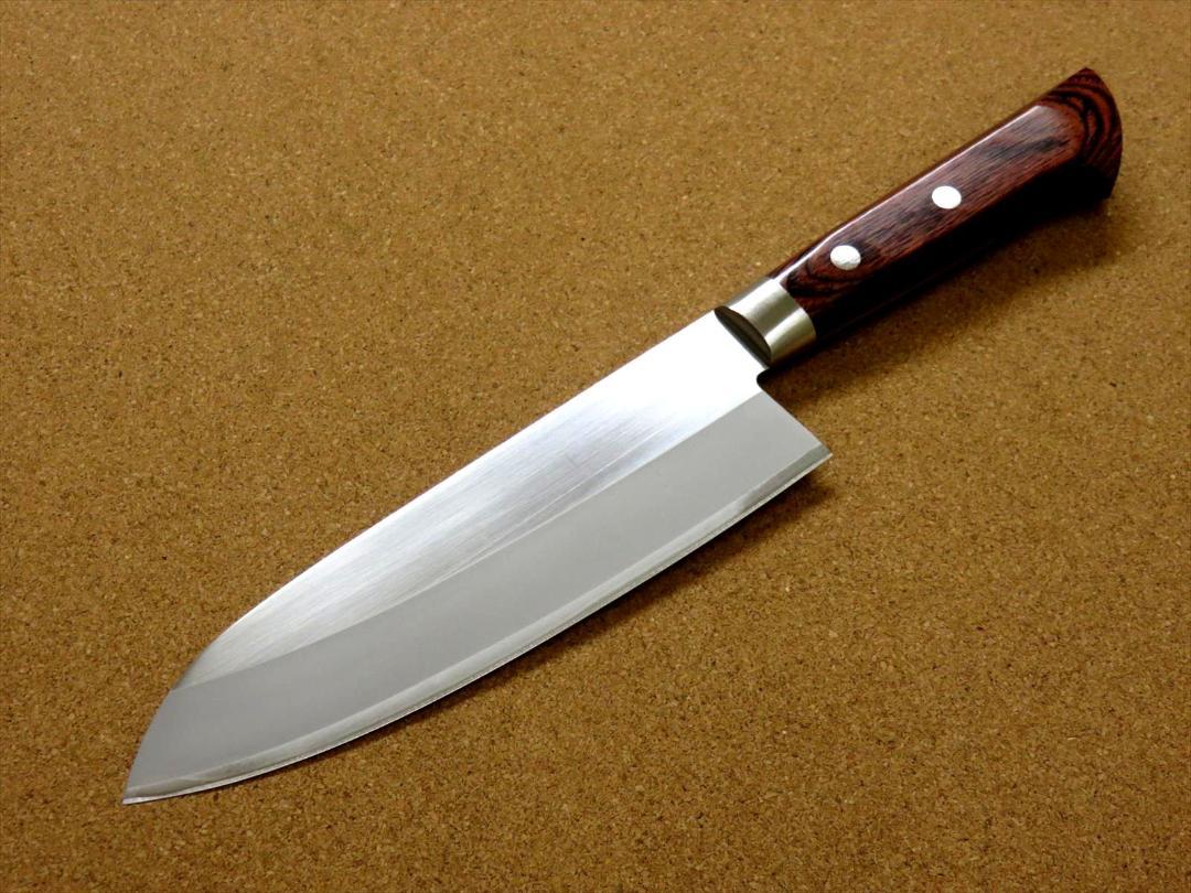 関の刃物 三徳包丁 170mm 濃州正宗作 ぼかし入 割込 ステンレス 両刃包丁