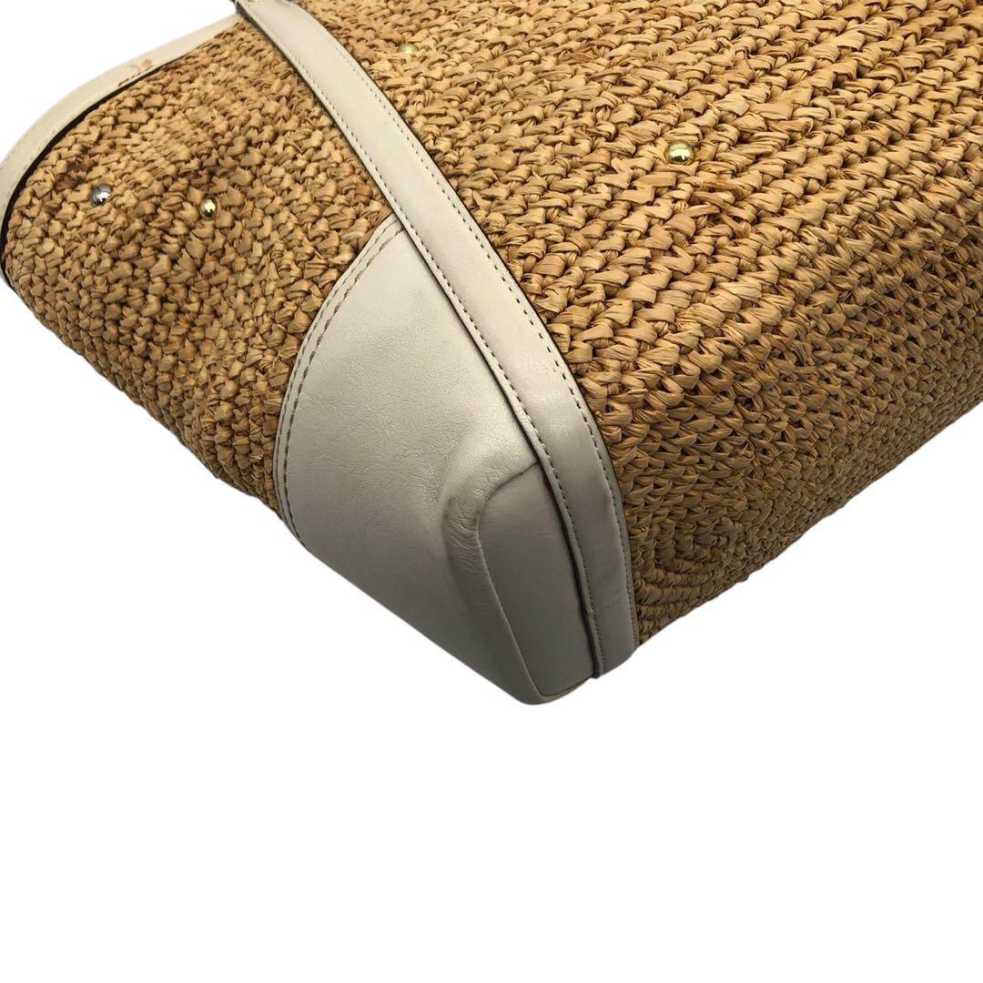 極美品 COACH コーチ トートバッグ カゴバッグ ティーローズ A4