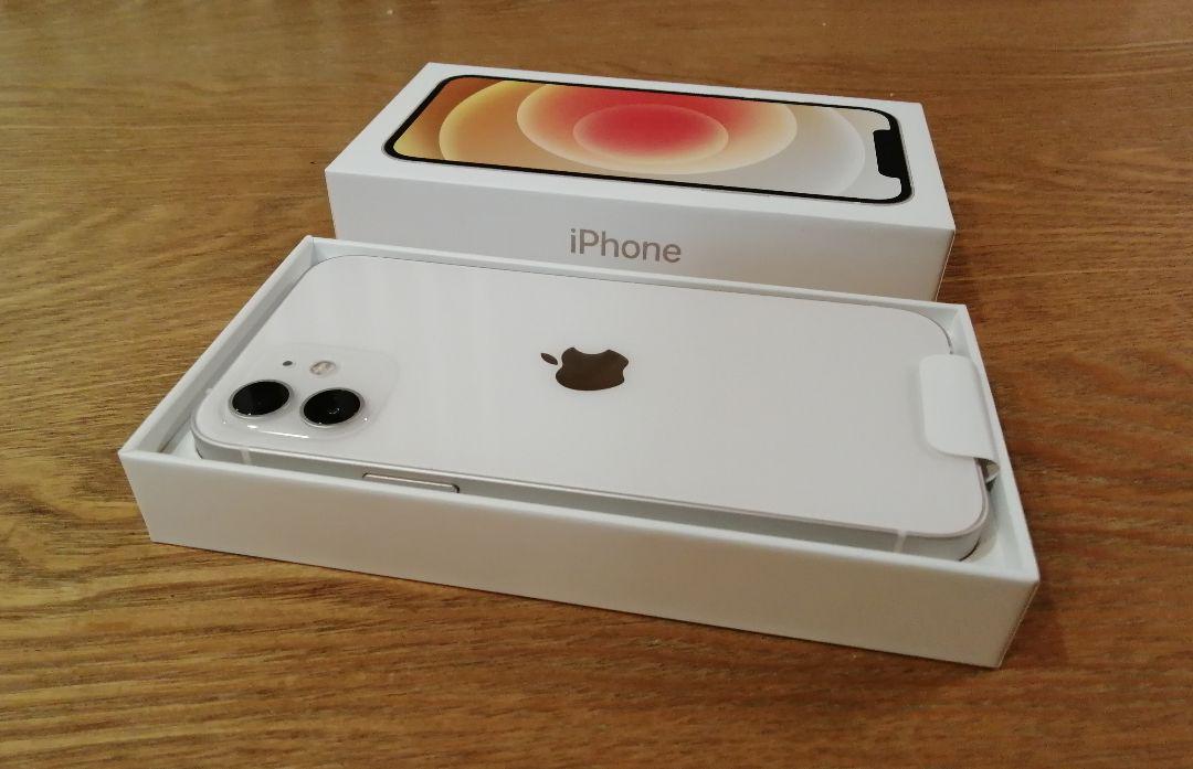 【美品/SIMフリー】 iPhone12 64GB ホワイト 箱・付属品付き