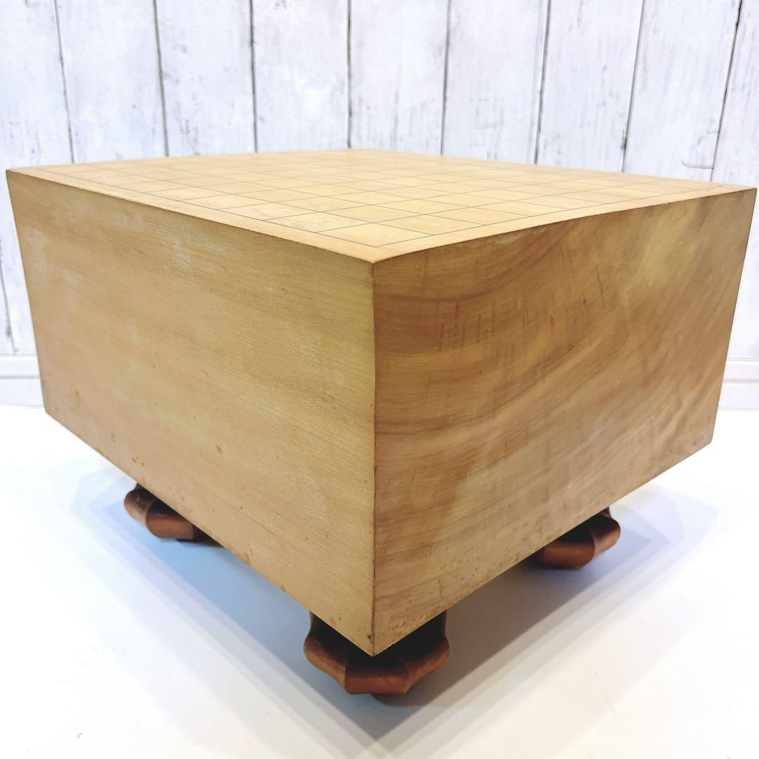 【良品】将棋盤・駒台セット　脚付き　へそ付き　カバー付き