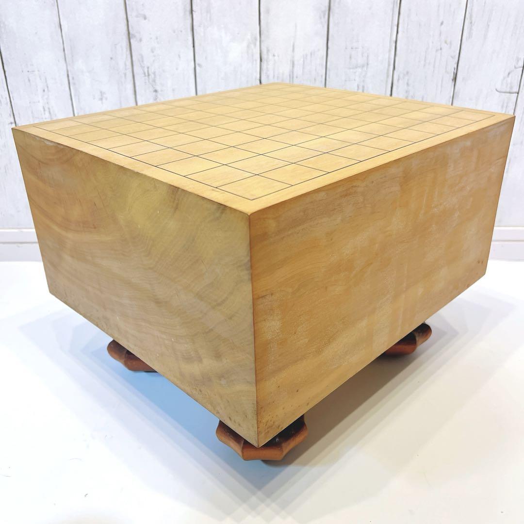 【良品】将棋盤・駒台セット　脚付き　へそ付き　カバー付き