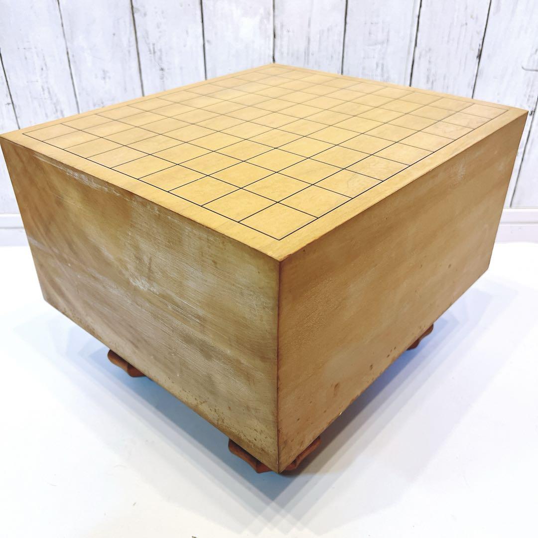 【良品】将棋盤・駒台セット　脚付き　へそ付き　カバー付き