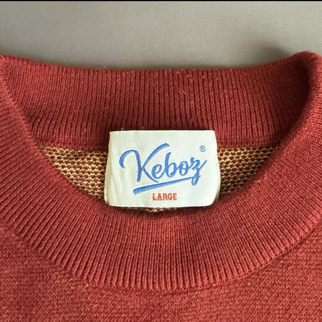 KEBOZ 冬用ニット メンズ 赤 Lサイズ ケボズ セーター