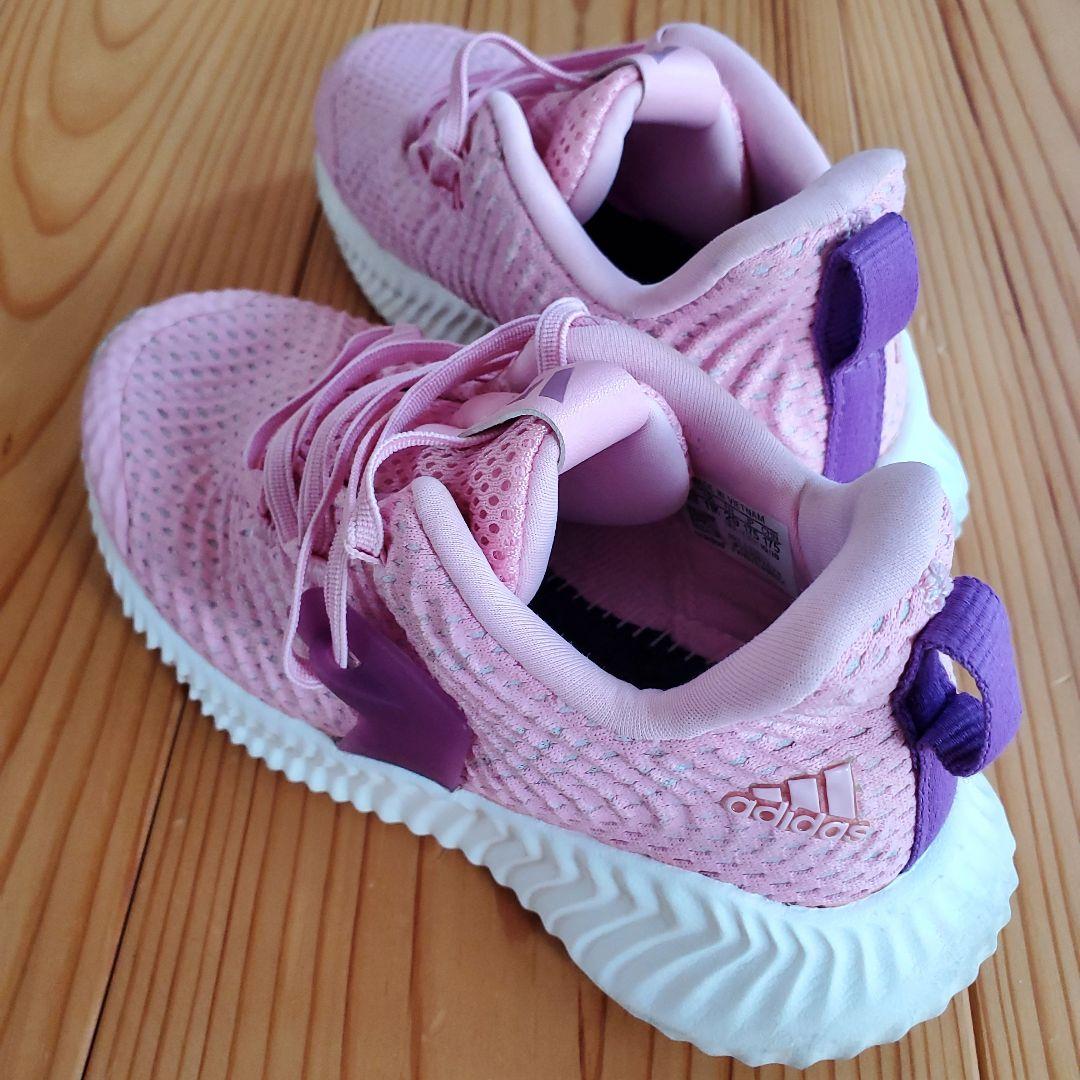 17.5cm adidas メッシュ スニーカー シューズ ピンク キッズ 夏