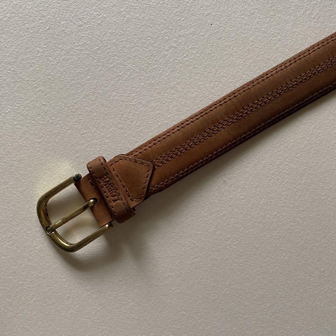 LOEWE ロエベ メンズ ベルト ヌバック レザー ビジネス 紳士