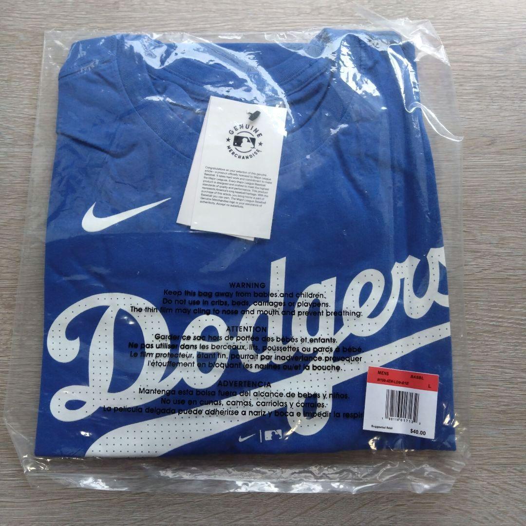 大谷翔平 ドジャース ネーム ＆ ナンバー Tシャツ 青 L ナイキ XL