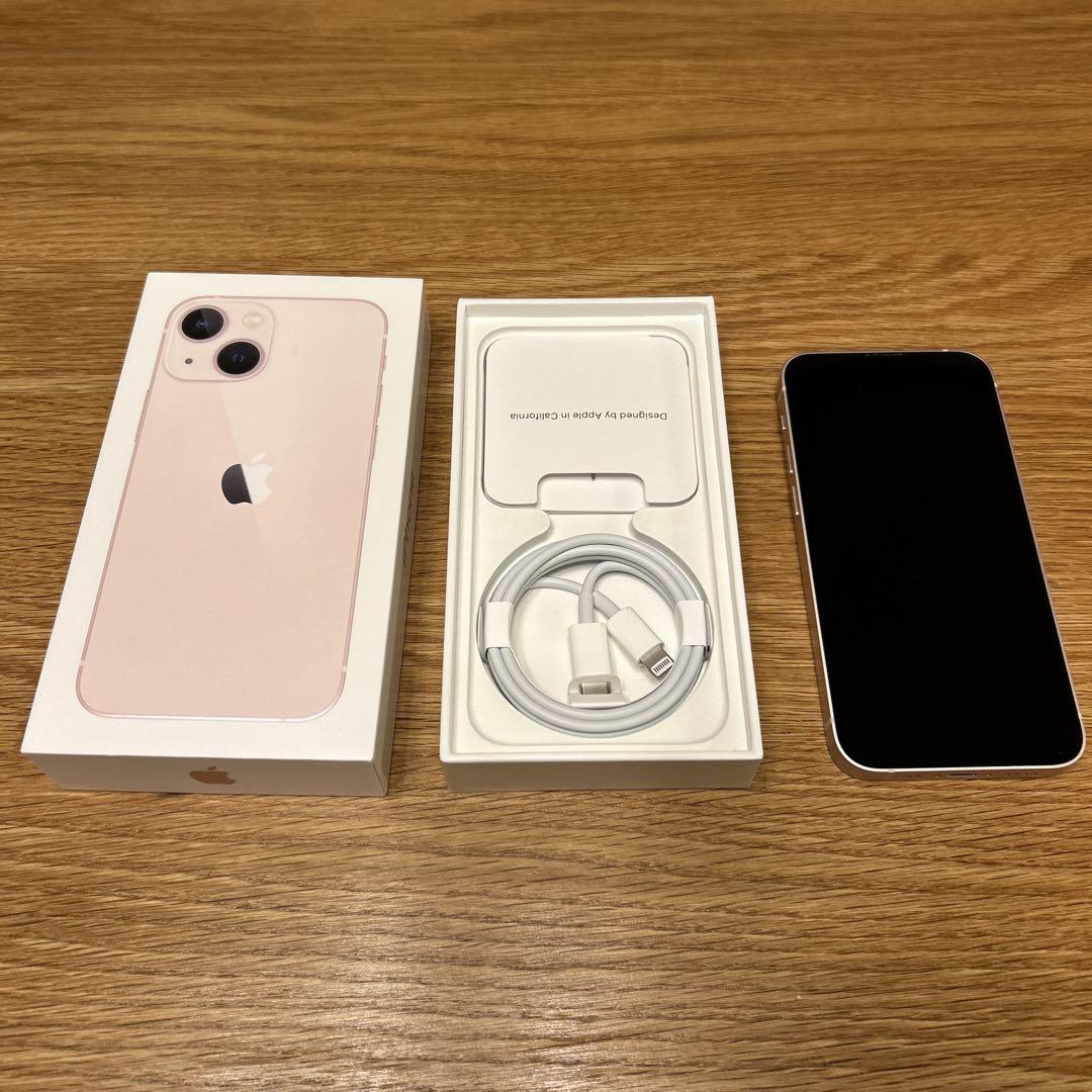 付属品充電ケーブル説明書箱iPhone 13 mini ピンク 256 GB SIMフリー