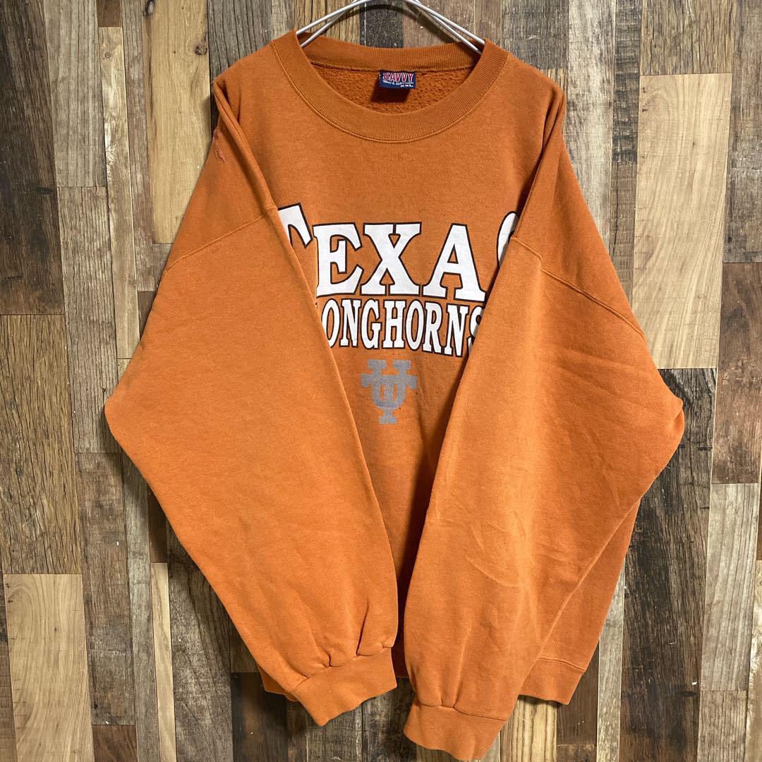 USA製 テキサス カレッジロゴ トレーナー 古着 90s 長袖 スウェット