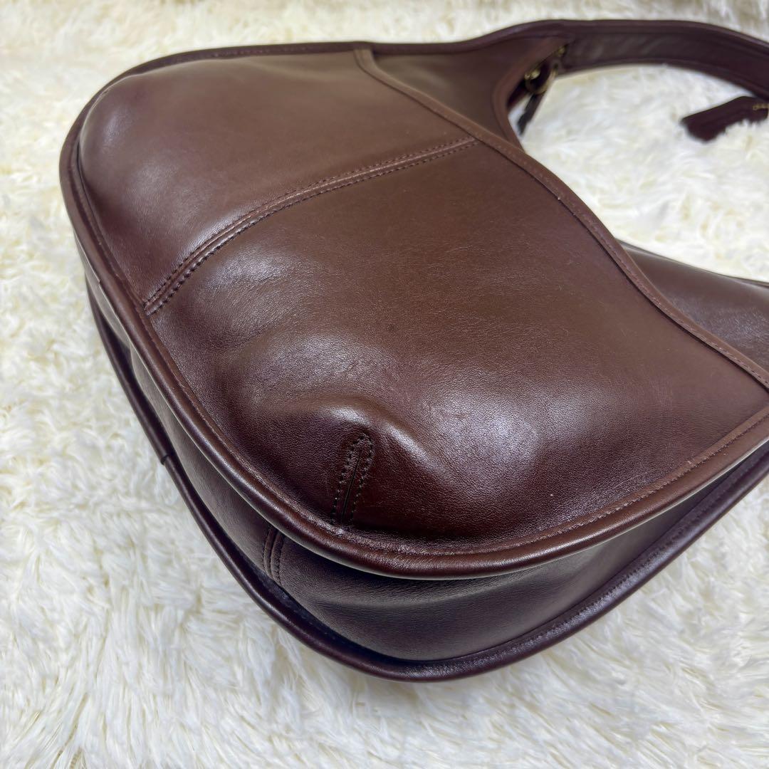 美品 coach コーチ オールドコーチ エルゴ 9033 ワンショルダー 茶