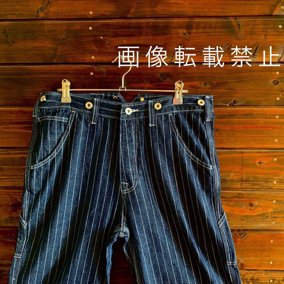 ✓新品未使用 ウォバッシュ デニム ワイド パンツ ヒッコリー