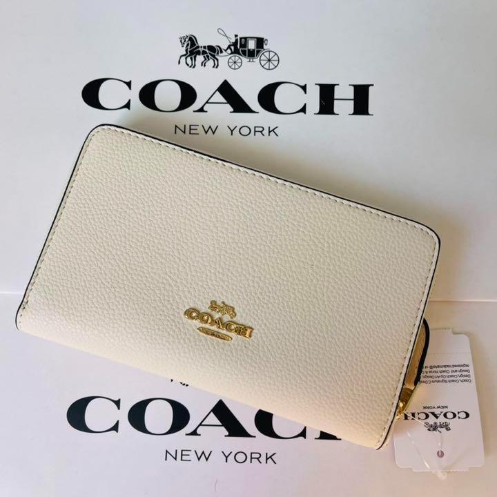 あすつく】 COACH コーチ財布 新商品 レディース財布 ホワイト色 - 長 ...