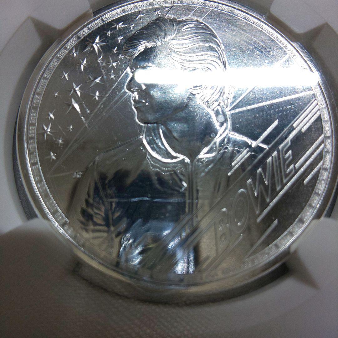 2021年 デビッド・ボウイ £2 銀貨 MS69