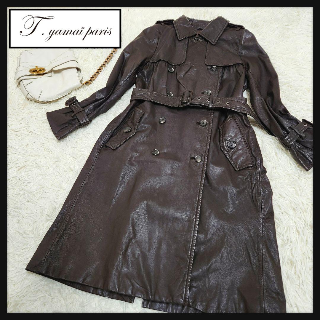 流行り の ブランド - 2024年おすすめのアイテム満載 高級】t.yamai paris 山羊革 ダブル レザーコート トレンチコート ライダースジャケット