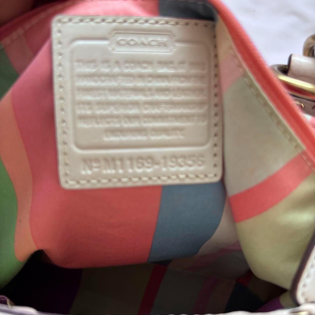 coach ハンドバック　ストローバック　花モチーフ　かごバック フラワー