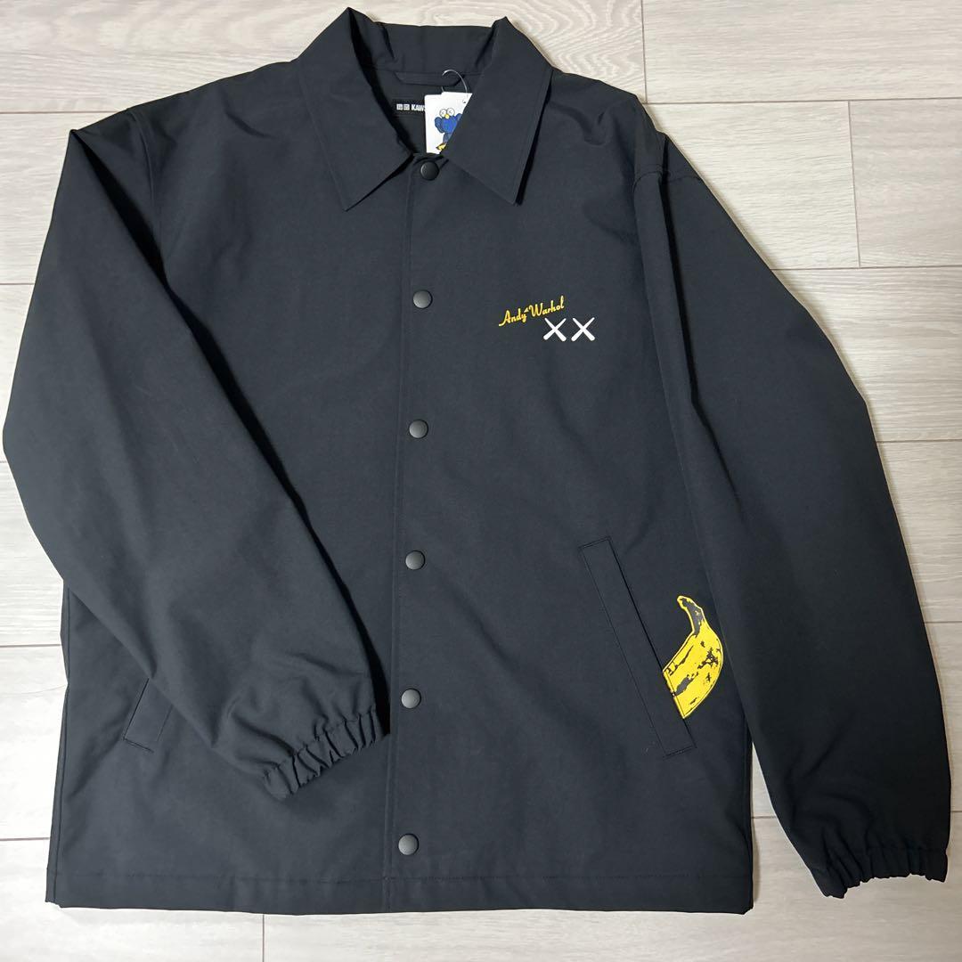 新品！UNIQLO カウズ × ウォーホル コーチジャケット ブラック