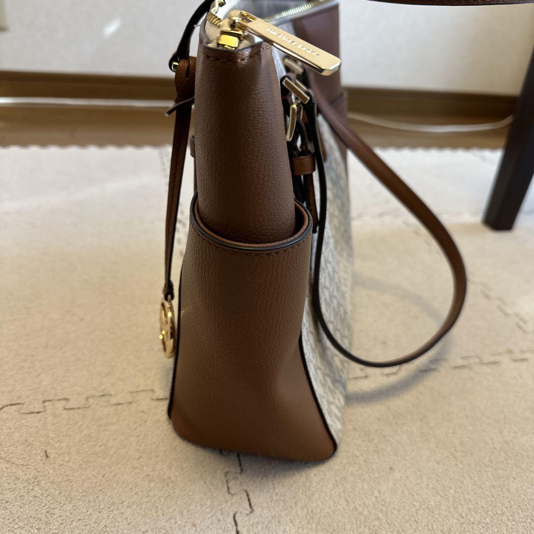 MICHAEL KORS ハンドバッグ トートバッグ ブラウン/ホワイト MICHAEL KORS トートバッグ ホワイト/ブラウン