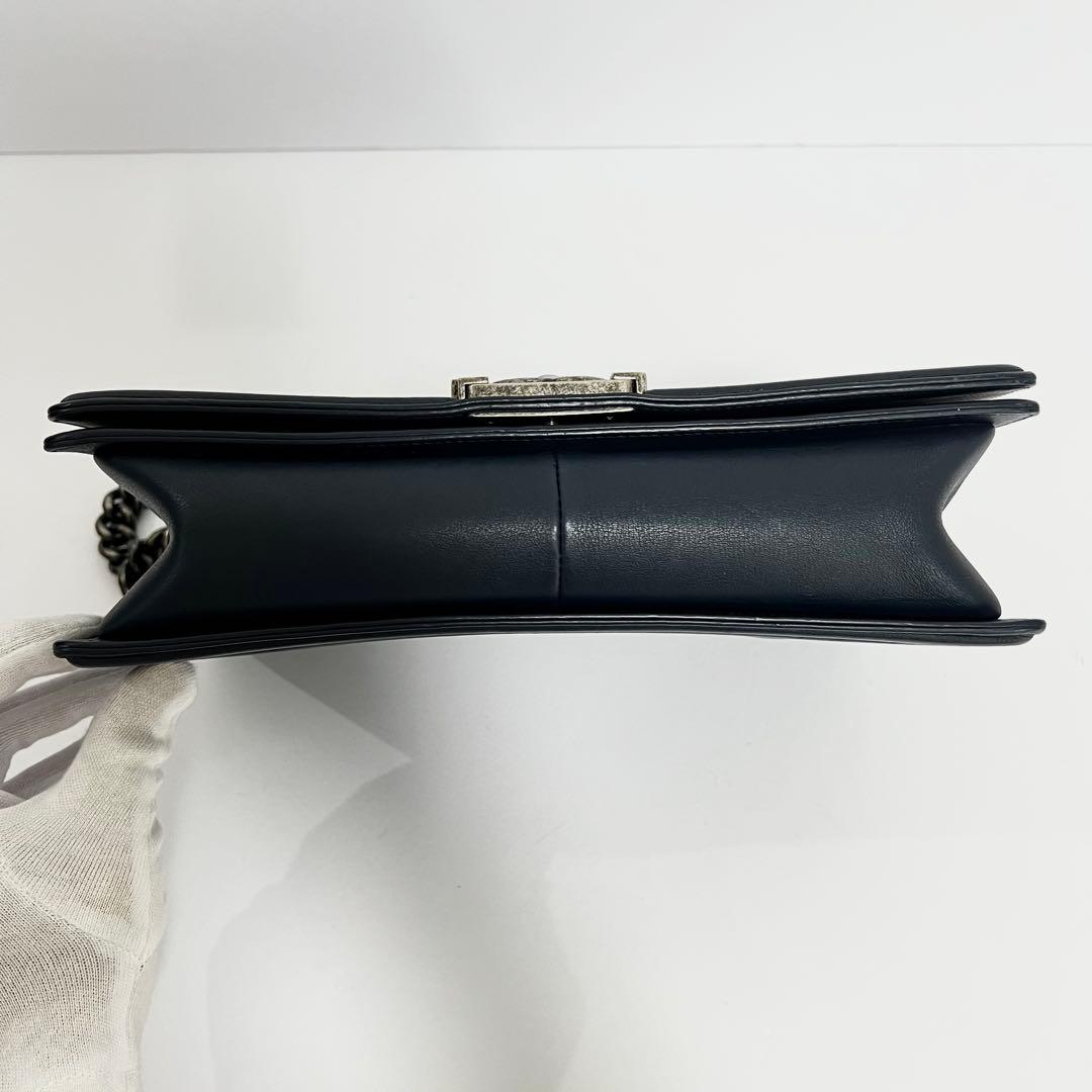 美品 CHANEL ボーイシャネル マトラッセ ラムスキン チェーン ショルダー