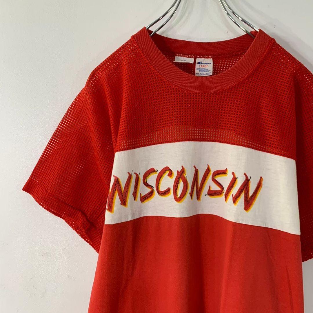 高知インター店】 Champion ヴィンテージ Tシャツ L 切替 メッシュ