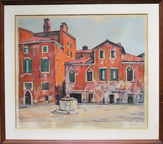 荻須高徳 【ラファエル広場】 リトグラフ 荻須高徳 【ラファエル広場】 リトグラフ