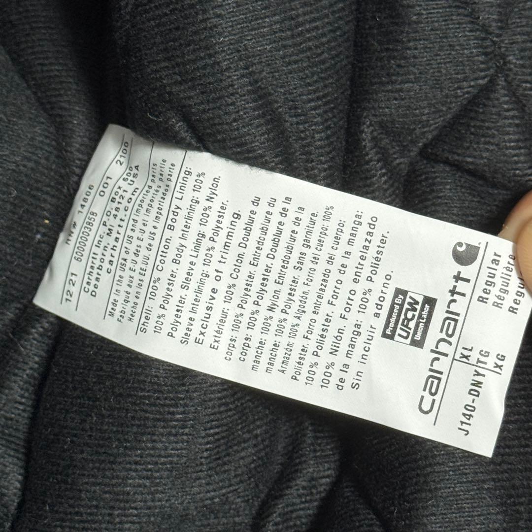 カーハート アクティブジャケット パーカー キルティング ネイビー USA XL カーハート アクティブジャケット パーカー キルティング ネイビー USA XL