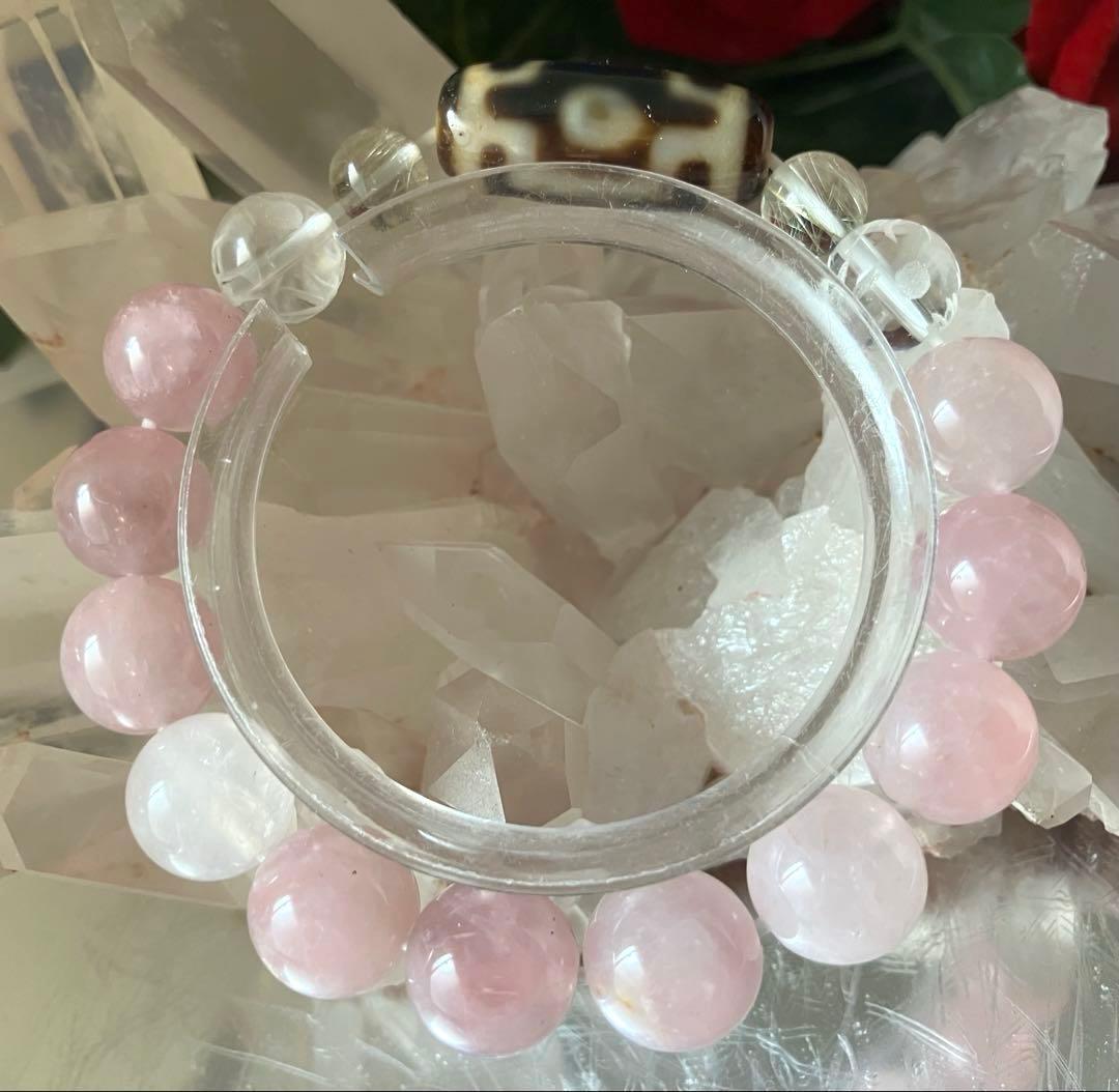 平安十字天珠　聖地　パールバティ〜ガネーシュヒマール　龍神彫刻水晶入り